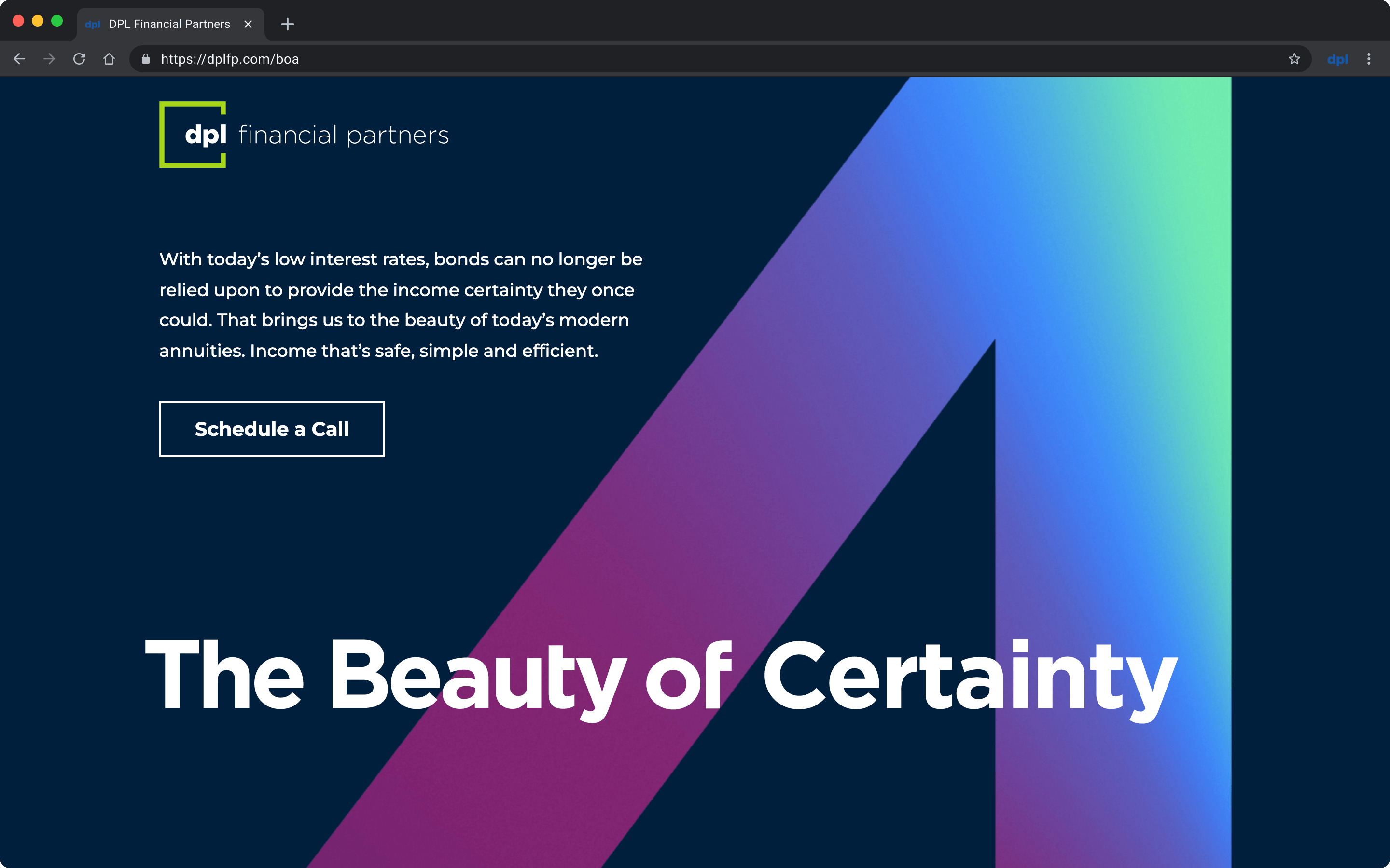 Beauty Of Annuities Landing Page